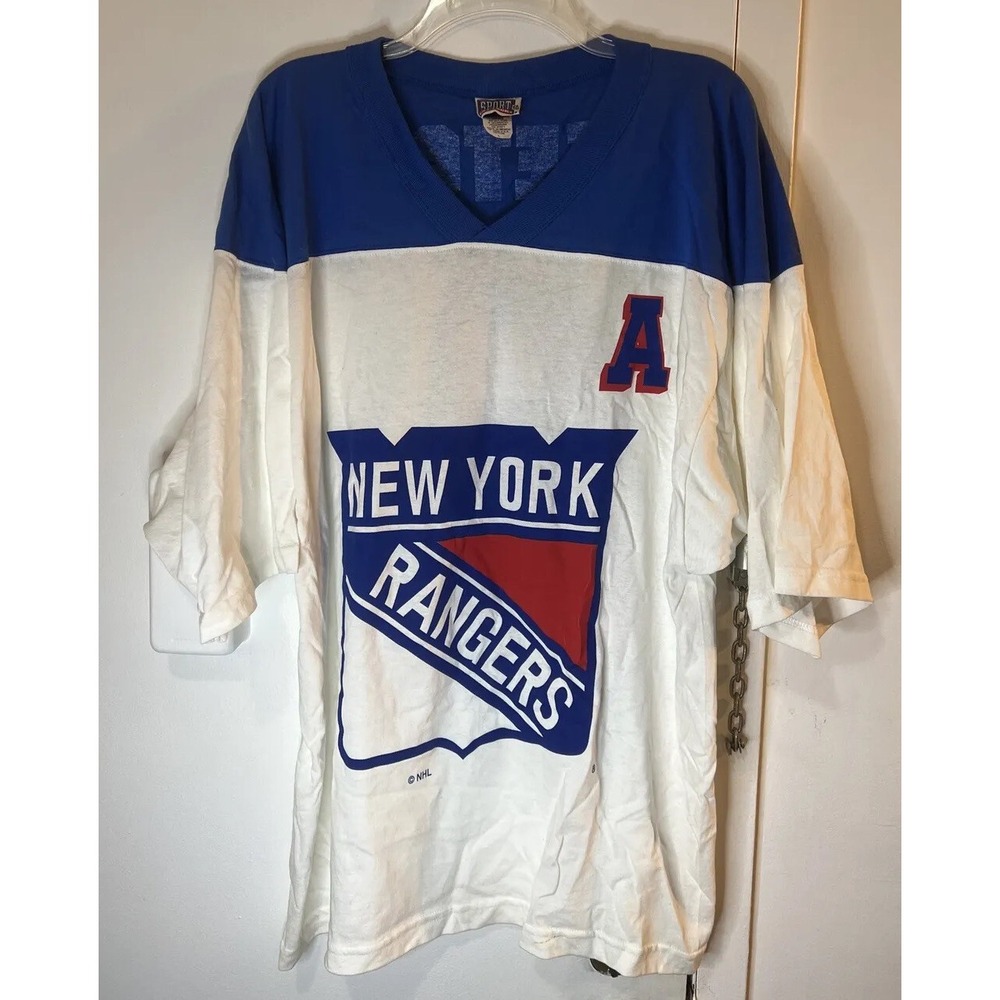 Sport Attack Football Style New York Rangers Brian Leetch Jersey Sz L Large